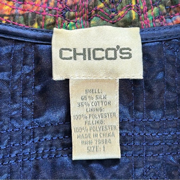 Chicos Quilted Button Up Reversible Lightweight Jacket - Picture 12 of 13